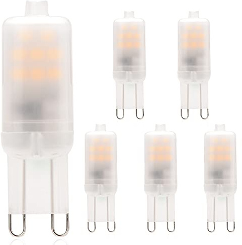 Cxyemt G9 LED Light Bulbs, 2W Equivalent to 15W 20W Halogen Bulbs, Soft Warm White 2700K Energy Saving Bulb, AC 220-240V, G9 Socket Led Lamp, Non Dimmable, Non Flicker, 5 Pack