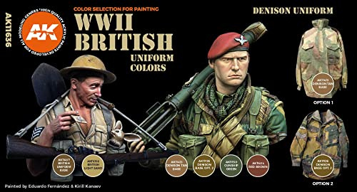 AK Interactive 3rd Gen WWII British Uniform Colors # 11636