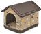 Jiupety Hundehütte Innen, 2XL Größe Indoor Hundehütte für große Hunde, Warme Höhle Schlafnest Bett für Katzen und Hunde, Braun