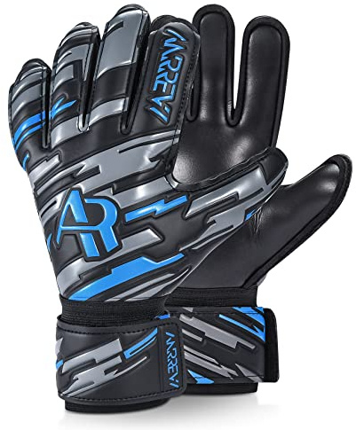 Anrrew Soccer Goalie Gloves with fingersave and Double Wrist Protection.Goalkeeper Gloves Provide Extreme Strong Control and Grip.Soccer Gloves for Youth,Kids,Adult