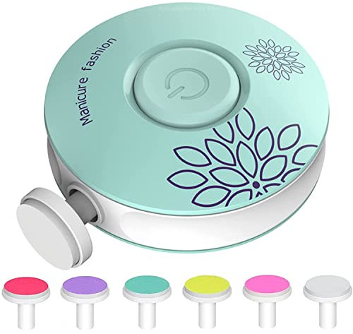 Elektrische Baby Nagelfeile 6 in 1 Nagelfeile für Neugeborene Set,Nagelschneider für Neugeborene für Zehen und Finger,Nagelpflege für Geschenk,austauschbare Schleifköpfe Kostenlose 2-Batterien