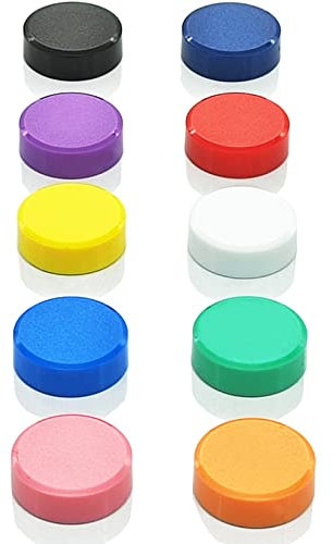 ZDZBLX 10 pezzi 10 colori Calamite Frigorifero, Magneti Frigo, Calamite Potenti, Calamite Piccole Colorate, Carino Tonde Magnete, Calamita Potente, per Frigo, Lavagne, Calendari, Piastre Magnetiche