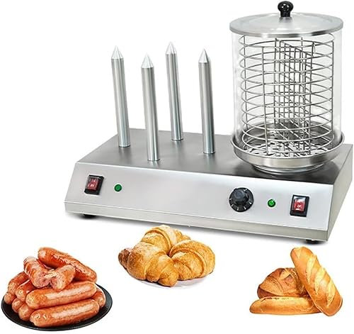 machine hot dog rouleau Machine Commerciale De Cuiseur De Gril De Saucisse, Réchauffeur De Hot-dog 458W, Cuiseur De Vapeur De Hot-dog, Avec La Tige En Aluminium De Chauffage, For Des Saucisses De Peti