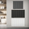 LuxeBath Paneelheizkörper Doppellagig 600x1020mm Schwarz matt Horizontaler Heizkörper Ovale Röhren Design Badheizkörper Seitenanschluss Wohnzimmer/Badezimmer Heizung Designheizkörper Röhrenheizkörper