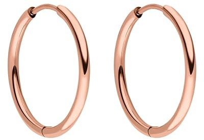 Purelei Sleeky Ohrringe (Rosegold) – Damenohrringe aus langlebigem Edelstahl – Wasserfeste Ohrringe Damen – 1,58 cm Durchmesser – Modeschmuck für deinen individuellen Look