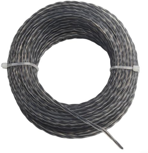 Zeroupshop Bobina de hilo de corte resistente de 2 a 3 mm x 15 m, carrete de hilo de nailon flexible para mantenimiento de jardín, línea de repuesto para recortadora de cuerdas (15 x 2,4 mm, 2
