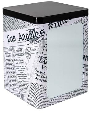 Maqa Portatovaglioli da Bar a Molla in Latta – Porta Tovaglioli da Tavolo Stile Journal – Accessori Bar Resistenti, Ricarica Facile, 10x9x13 cm