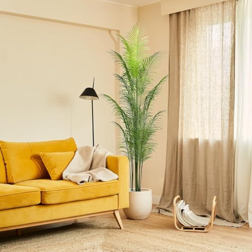BLAINE Planta Artificial de Palmera 200 cm Decoración de Interiores y Terrazas con Aspecto Hiperrealista Que No Necesita Mantenimiento