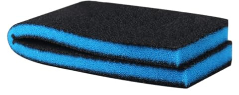 DOITOOL Esponja Filtrante Biológica Negra Alta Capacidad de Filtración para Acuarios Doble Capa de Carbón Activo, Reutilizable para Tanques de Agua Dulce y Salada