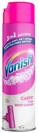 Vanish Gold Carpet Cleaner Foam 600ml Removes 5x More Dirt Than Vacuuming Alone