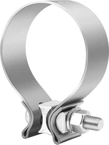 EVIL ENERGY 2.5 Inch Exhaust Clamp, 2 1/2 Narrow Band Muffler Clamp Stainless Steel for Pipes, Mufflers, Catalytic Converters 1PCS