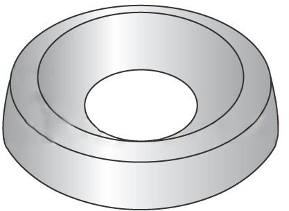 #10 Finishing Cup Washer Stainless Steel (18-8) (Quantity: 100 pcs) - to be Used with #10 Countersunk Screws - Flat or Oval Head