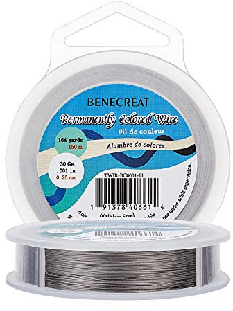 BENECREAT 150m 0.25mm 7-Strang Tiger Tail Perlendraht 304 Edelstahl Nylonbeschichteter Craft Jewelry Perlendraht für Crafts Schmuckherstellung