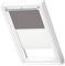 VELUX Original Dachfenster Duo Verdunkelungsrollo für PK08, Grau, mit weißer Führungsschiene