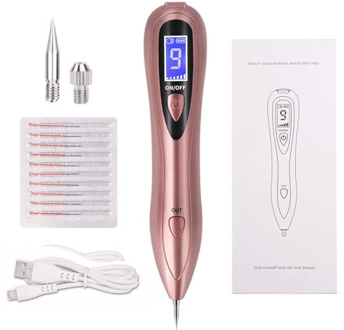 CHRERNA Muttermal Entfernen, Warzen Entfernen mit 9 Stärke Sicher und LCD-Bildschirm Plasma Pen Gerät für Hand und Körper(Nävus, Muttermale, Pigmentflecken, Altersflecken)