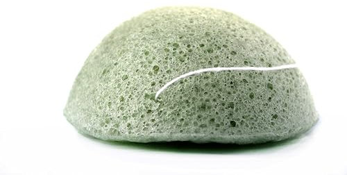 Camassia Esponja Konjac Té Verde | Utensilios para cosmética casera y natural | Esponja natural para limpieza y exfoliación facial