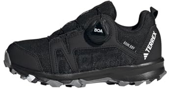 adidas Unisex Kids Terrex Agravic BOA RAIN.RDY Trail Running Shoes, Core Black/Cloud White/Grey Three, 2.5 UK