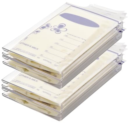 Ugotfeels 4-Pack Freeze Flat Breast Milk Storage Bag |Breastmilk Freezer Flattener Kit Make Mother's Milk Bags Organizer Even to Save Refrigerator Space | Fit 3 4 5 6oz, 6.3x3.66x0.78in