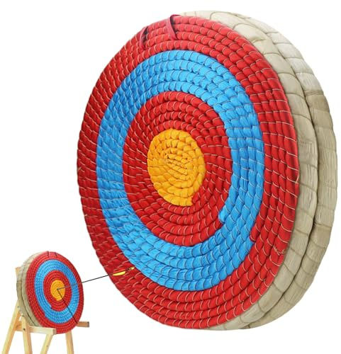 Cifupy Traditional Hand-Made Archery Target 3 Layers Straw Archery Target,Arrow Target for Recurve Bow Longbow for Outdoor Hunting Shooting Practice Archery (20 Inch Targets for Backyard)