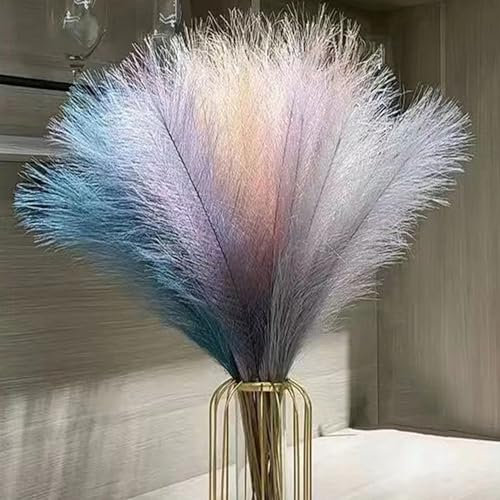 LIBRNTY 20PCS Fiori secchi pampas,piume decorative per vaso,mazzo fiori secchi,5 combinazioni di colori,Adatto per tavola di nozze, decorazione boho, soggiorno, camera da letto
