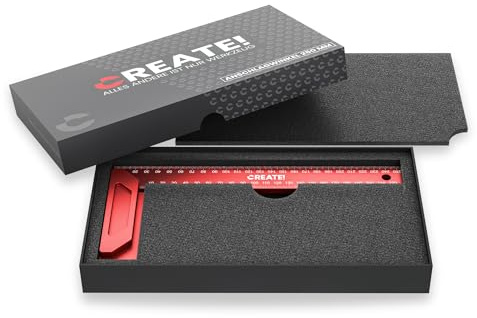 CREATE! Premium Anschlagwinkel 250mm | Zimmermannswinkel | Schreinerwinkel (250 mm)