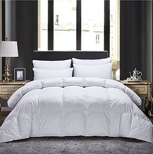 Duck Feather Down Duvet [Super King] Quilt Luxury Comforter Deluxe, Best Hotel Quality, Super Soft, Warm and Cosy, Anti Allergy, Computer Quilted Self piping (Duck Down Feather, Super King 13.5 Tog)