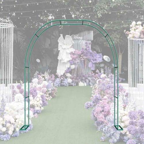 Arco Da Giardino in Metallo,Arco Per Rose Per Piante Rampicanti,Resistente Padiglione Da Giardino,Traliccio,Pergolati Alle Intemperie E Autoportante,Con Base,Facile Da Montare,Verde,W3.5M*H2.2M
