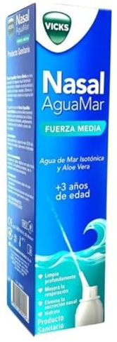 Vicks Nasal Agua De Mar Fuerza Media 120ml