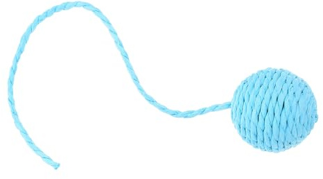 DIYEAH Balles Jouets en Corde de Sisal avec Queue Remplaçable pour Arbre à Chat Bleu Ciel, Accessoires de Griffoir Résistants pour Jouets Intérieur Chats et Chatons