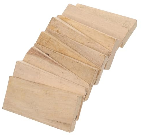 jojofuny Set da 10 Cunei in Legno di Pallido per Manici di Attrezzi Agricoli, Kit di Riparazione per Martelli, Zappe e Asce, Accessorio per Fissaggio e Rinforzo Utensili da Giardinaggio