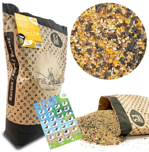 ARPON Vogelfutter ganzjährig | Hochwertige Futtermischung | Verschiedene Samen 10kg | Energieriches Ganzjahresfutter für Vögel mit erstklassigem Inhalt | Streufutter