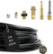 Rohrreinigungsschlauch (7-Teilig) PROFESSIONAL für Kärcher Kränzle NILFISK ALTO WAP HD HDS Anschluss 1/8 AG : M22 x 1,5 IG & Bajonett-Adapter & Adapter KEW & 2x Düsen & Quick Connect (30 Meter)