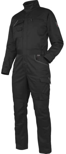 WÜRTH MODYF Overall Stretch X - professioneller Arbeitsoverall für Herren - Overall mit Knieschutztaschen - in der Größe L in Schwarz