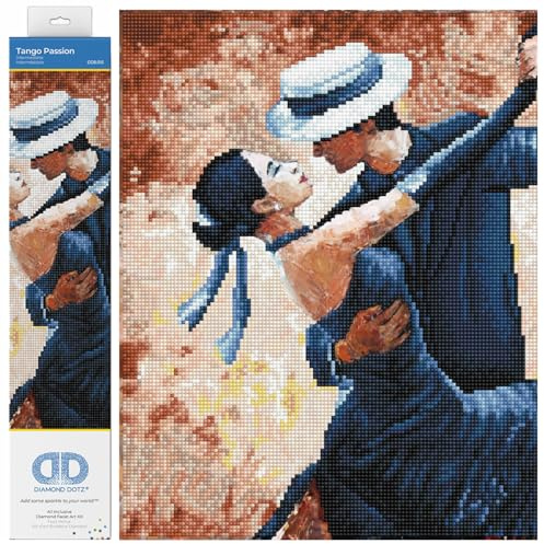 Diamond Dotz DD8-015 Tango Passion, ca. 41 x 41 cm groß, Diamond Painting, Malen mit Diamanten, funkelndes Bild zum Selbstgestalten, für Kinder und Erwachsene