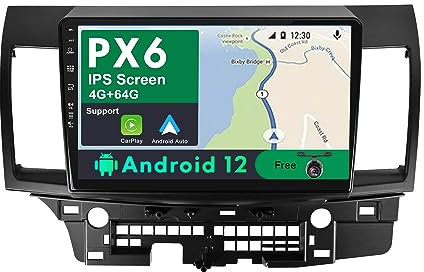 JOYX Android 10 bilradio med IPS 2.5D passar Mitsubishi Lancer (2010–2016) – kamera gratis – [4G 64G] – 10,1 tum 2 Din – stöder DAB rattstyrning 4G WiFi BT4.0 Carplay mirrorlink