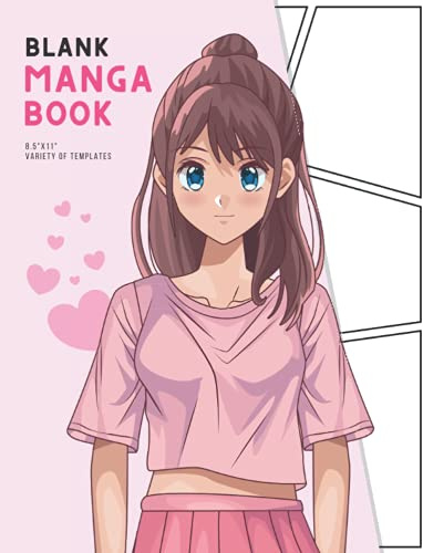 Blank Manga Book: Manga Storyboard Sketchbook – Make Your Own Manga & Anime Sketchbook Blank Manga Panels Pages | Kawaii Cute Anime Girl Manga Drawing ... for Girls Kids Fantasy Romance Pink Artbook