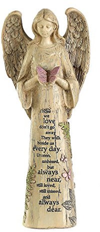 Standing Angel with Butterfly Garden Statuary Outdoor Resin Statues for Garden Decor