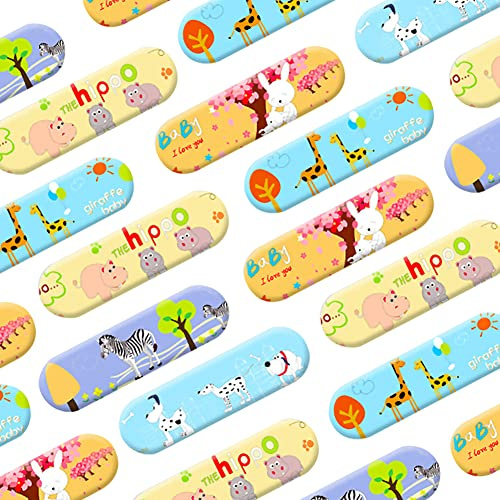 AndicAge Cute Bandages 100 Count Water Resistant Breathable Bandages Cute Cartoon Adhesive First Aid for Kids Children