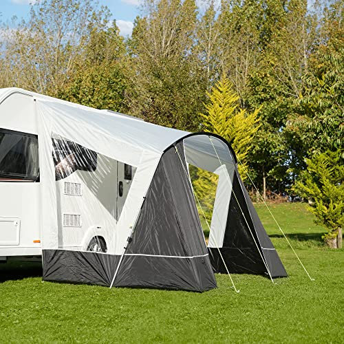 Leisurewize | Single-Pole 320 Helios Porch Awning | Waterproof 3000HH Rating | Rail Height: 235-250cm | Depth: 240cm | Width: 320cm