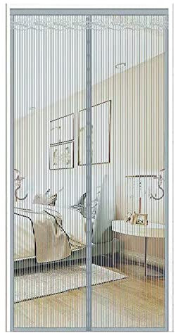 Fly Screen Insect Screen, 240x260cm Window Roller Blind Insect Screen Without Drilling Easy Adhesive mounting, Grey