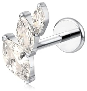 limerencia 18G Piercing al Corpo in Titanio,Piercing Labret per Donna Uomo,Helix Piercing con 6mm,8mm,10mm,Piercing Trago per Elice, Naso,Cartilagine e Labbro