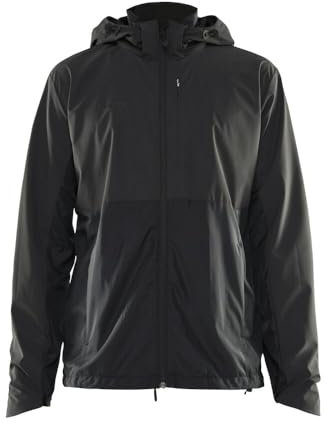 Craft ADV UNIFY LUMEN JACKET | Freizeitjacke Herren XL | Black | Reflektierende Outdoorjacke Herren | Mesh-Futter | 2 Reißverschlusstaschen | Verstellbare Kapuze | Windjacke Herren