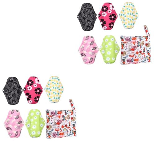 minkissy 12stücke Wiederverwendbare Damenbinden Aus Bambuskohle Waschbare Menstruationspads Super Saugfähig Und Atmungsaktiv Für Komfort Und Hygiene Periode Zufälligen Designs
