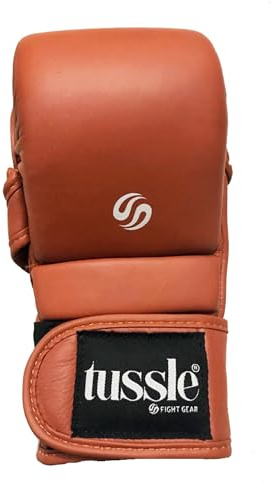 Tussle Hybrid Boxing/MMA Training Gloves for Women - Padded Open Hand Gloves, Leather Hybrid Kickboxing Gloves for Females - Sparring Gloves for Muay Thai & Martial Arts - Youth MMA Gloves