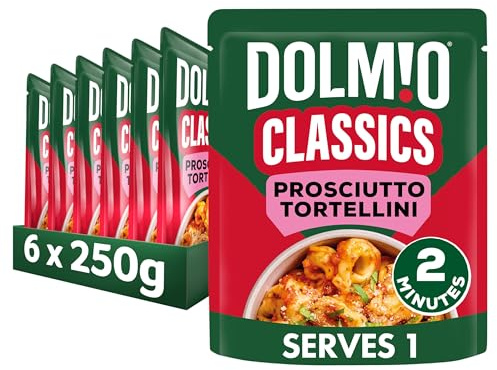 Dolmio Classics Prosciutto Tortellini ready in 2 minutes Pasta Ready Meal serves 1 multipack 6x 250g