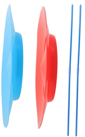 Hohopeti Set 2 Pezzi Piatti da Giocoleria con Bastoncini da Giocoliere da Circo per Principianti e Bambini, Giocattolo Rotante per Spettacoli Circensi e Intrattenimento Feste