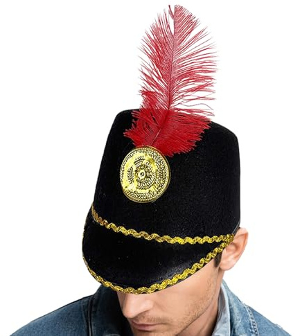 Marscherende Orkester Hatt,Nötknäckare Kostym Hatt - Rollspelskostym för Ceremoni Skol Helgdag Halloween Scenframträdande - Vardagsanvändning
