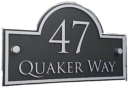 Número de Casa Autoadhesivo Placa de número casa personalizada puerta dirección moderna Placas nombre Acrílico(14cm x 20cm)