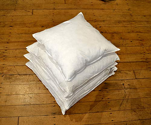 Littens - 10 Pack 24 x 24 Duck Feather Cushions Pads Inners Inserts Fillers with 100% Down-Proof Cotton Casing - Heavy Filling Inners Inserts (60cm x 60cm)