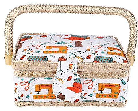 Scatola Organizer da Cucito Kit Cesto da Cucito Kit da Cucito Cesto, cestini da Cucito, per Forbici